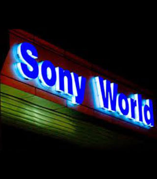 Glow Sign Board Sony World