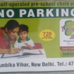 Tinplate Advertising - No Parking - The Treehouse Kindergarten
